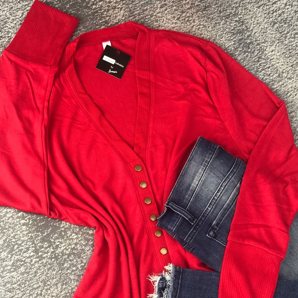 Plus Size Snap Button Front Cardigan - image 7